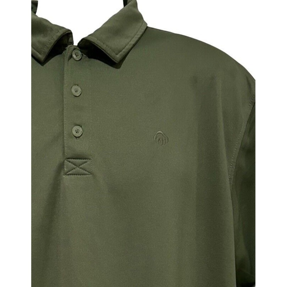 Wolverine Mens Sports Polo‎ Shirt Performance Vented Back Olive Green Stretch L
